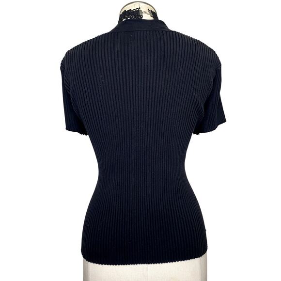 Worthington Retro Chic Cross V-neck Blouse - Picture 9 of 13